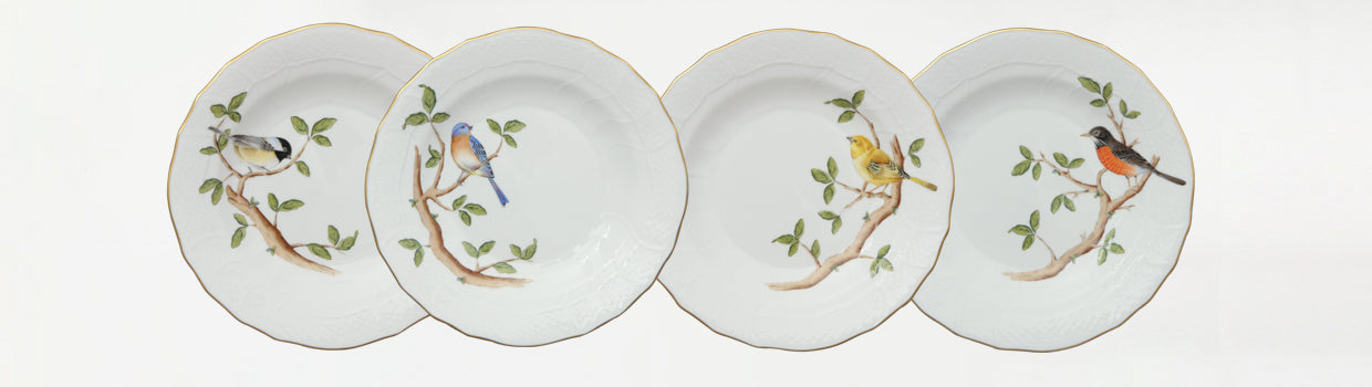 Herend Songbird Dessert Plate - Warbler