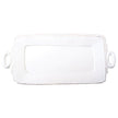 Vietri Lastra White Rectangular Handled Platter