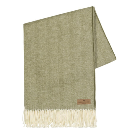 Lands Downunder Italian Herringbone Throw - Thyme