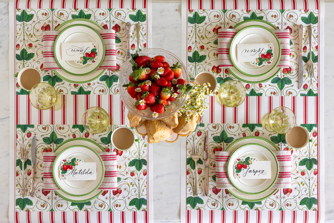 Hester & Cook Strawberry Fields Paper Placemat
