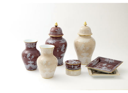 Ginori Oriente Italiano Large Potiche Vase - Castagna