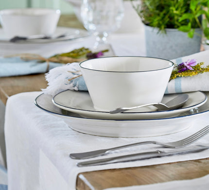 Casafina Beja Soup/Cereal Bowl - White/Blue