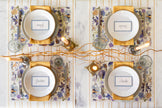 Hester & Cook Periwinkle Pressed Petals Paper Placemat