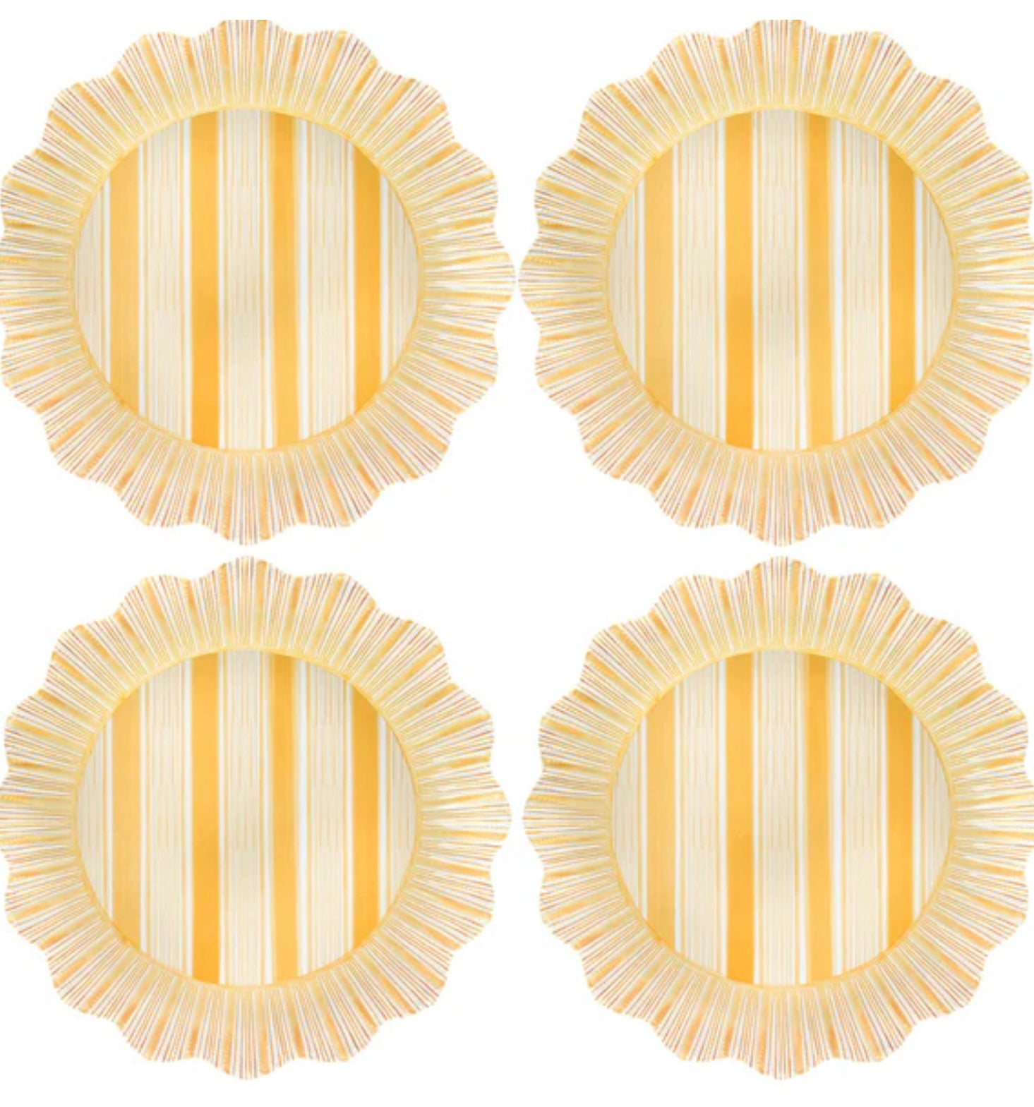 Juliska Sunshine Cabana Stripe Dinner Plate S/4 - Melamine