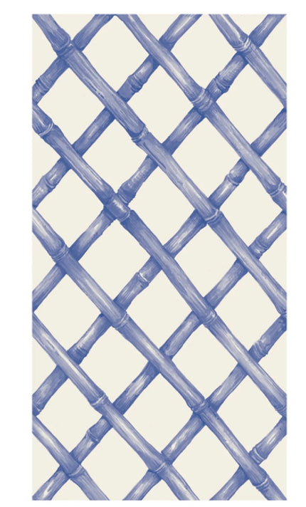 Hester & Cook Blue Lattice Paper Guest Napkins