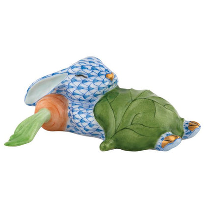 Herend Decorative Slumber Bunny - Blue