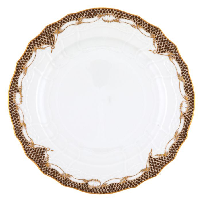 Herend Fishscale Service Plate - Brown