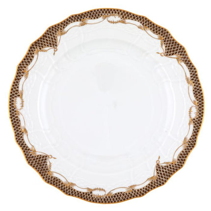Herend Fishscale Service Plate - Brown