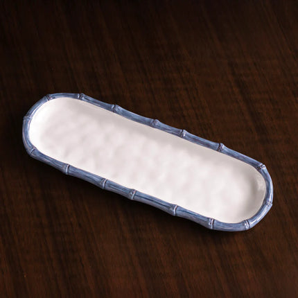 Beatriz Ball Vida Bamboo Blue Baguette Platter- Melamine