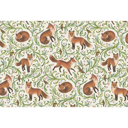 Hester & Cook Fanciful Foxes Paper Placemat