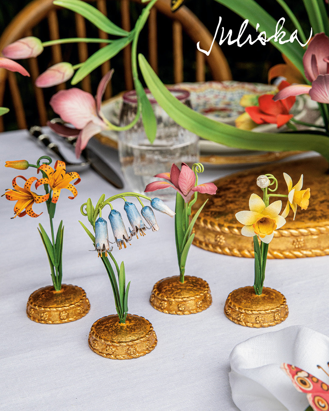 Juliska Meadow Walk Daffodil Place Card Holder