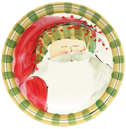 Vietri Old St. Nick Round Salad Plates - Set of 4