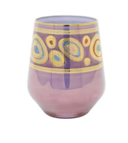 Vietri Regalia Stemless Wine Glasses