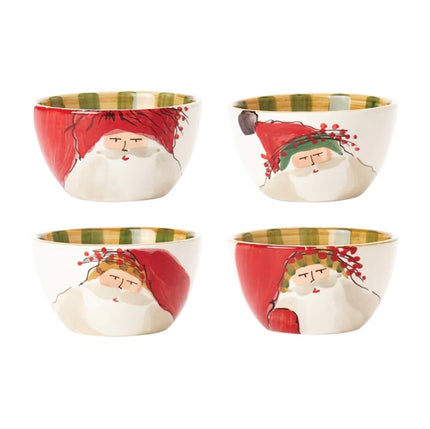 Vietri Old St. Nick Cereal Bowls - Set of 4