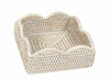 Caspari Rattan Cocktail Napkin Holder - Cream