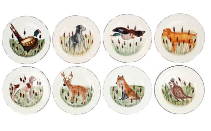 Vietri Wildlife Salad Plates - Set of 8