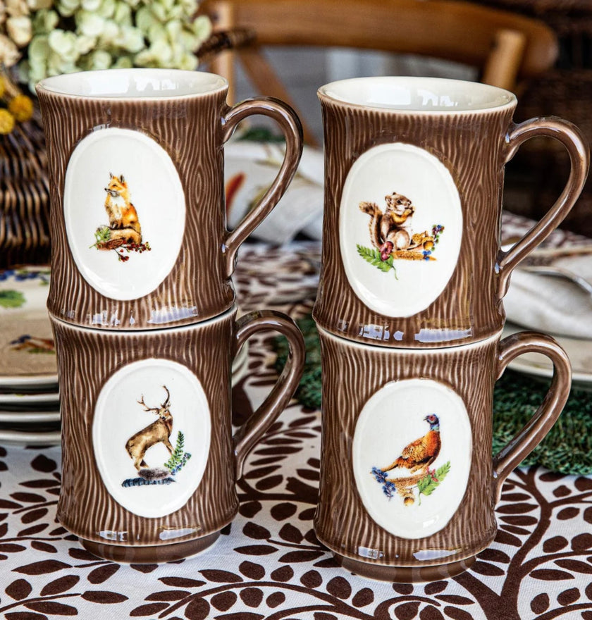 Juliska Forest Walk Animal Mug Assorted Set/4