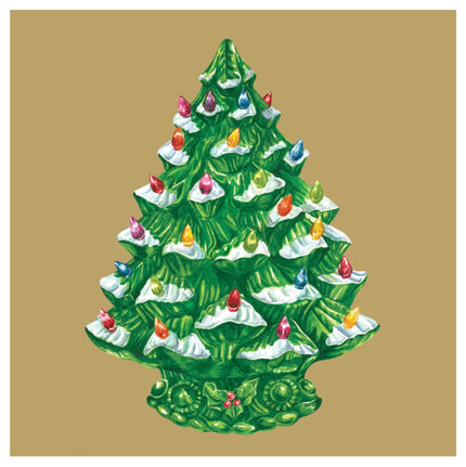 Hester & Cook Vintage Christmas Tree Paper Cocktail Napkins