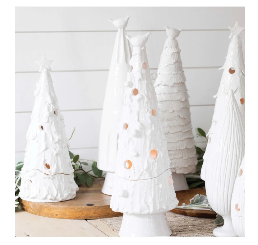 Vietri Foresta Large White Tree with Red Bird