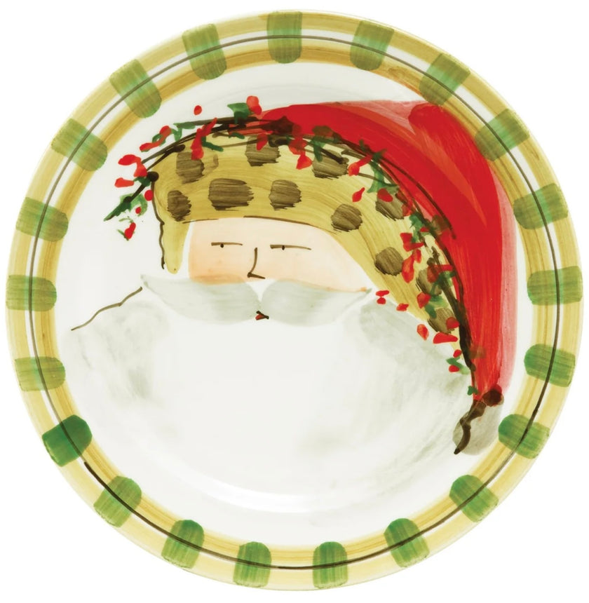 Vietri Old St. Nick Round Salad Plates - Set of 4