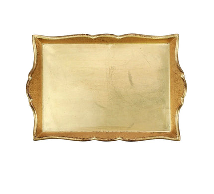 Vietri Florentine Gold Small Rectangular Tray