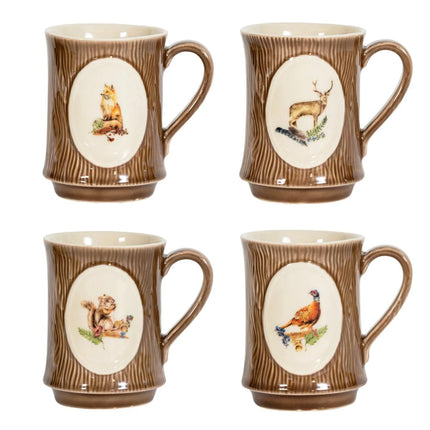 Juliska Forest Walk Animal Mug Assorted Set/4