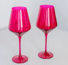 Estelle Colored Wine Glasses- Vivid Magenta