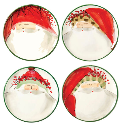 Vietri Old St. Nick Canape Plates - Set of 4