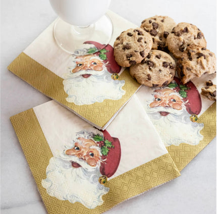 Hester & Cook Santa Paper Cocktail Napkins