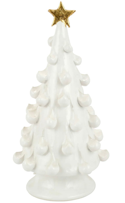 Foresta Medium White Tree with Gold Star