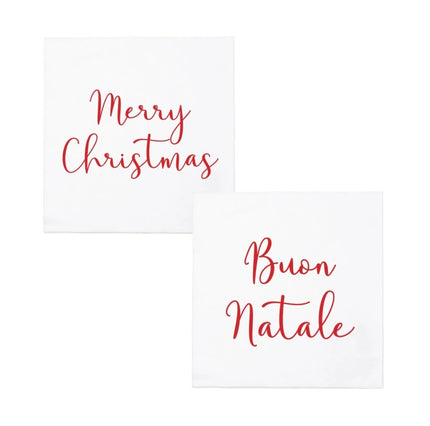 Vietri Buon Natale Paper Cocktail Napkins