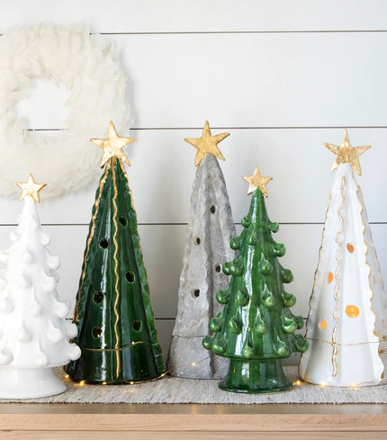 Foresta Medium White Tree with Gold Star