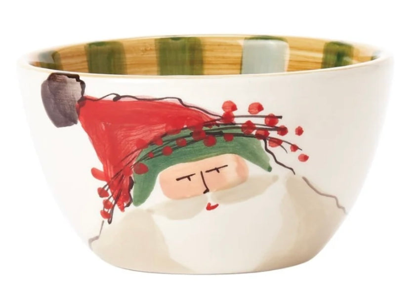 Vietri Old St. Nick Cereal Bowls - Set of 4