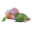 Herend Decorative Slumber Bunny - Raspberry