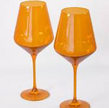 Estelle Colored Wine Glasses- Orange