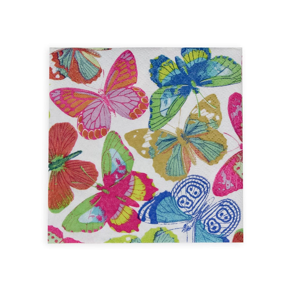 Caspari Butterflies Paper Cocktail Napkins