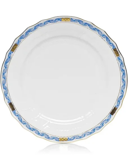 Herend Chinese Bouquet Garland Dinner Plate - Blue