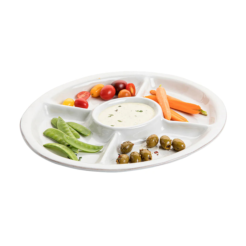 Juliska Puro Appetizer Platter- Whitewash