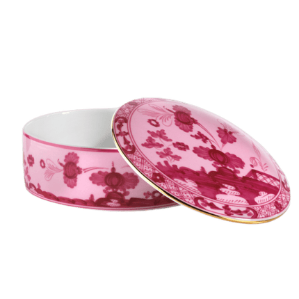 Ginori Oriente Italiano Round Box with Cover - Porpora