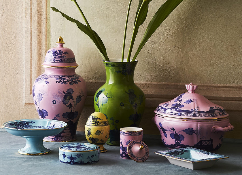 Ginori Oriente Italiano Round Box with Cover - Iris