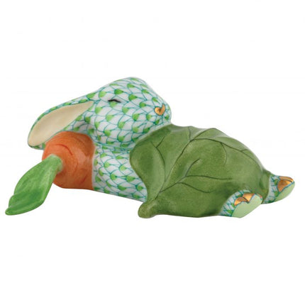 Herend Decorative Slumber Bunny - Key Lime