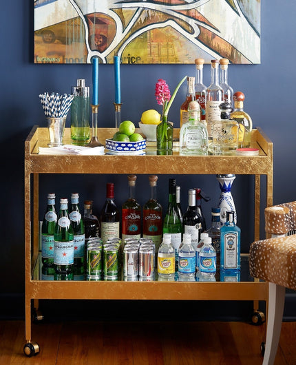 Worlds Away Roland Bar Cart