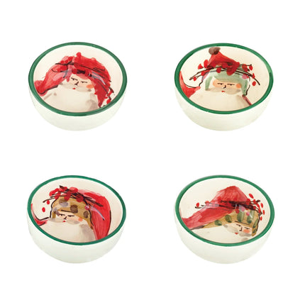 Vietri Old St. Nick Condiment Bowls - Set of 4