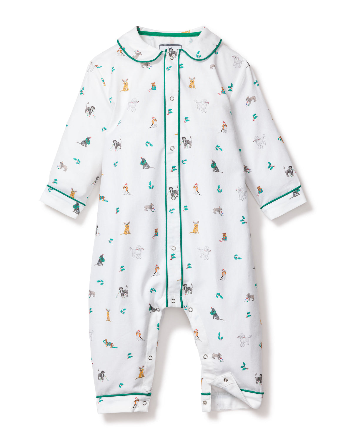 Petite Plume Baby Twill Cambridge Romper - Jingle Paws