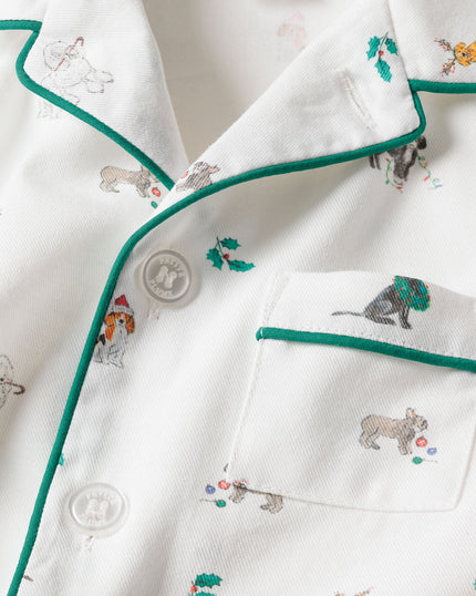 Petite Plume Toddler and Kids Long Set Pajamas - Jingle Paws