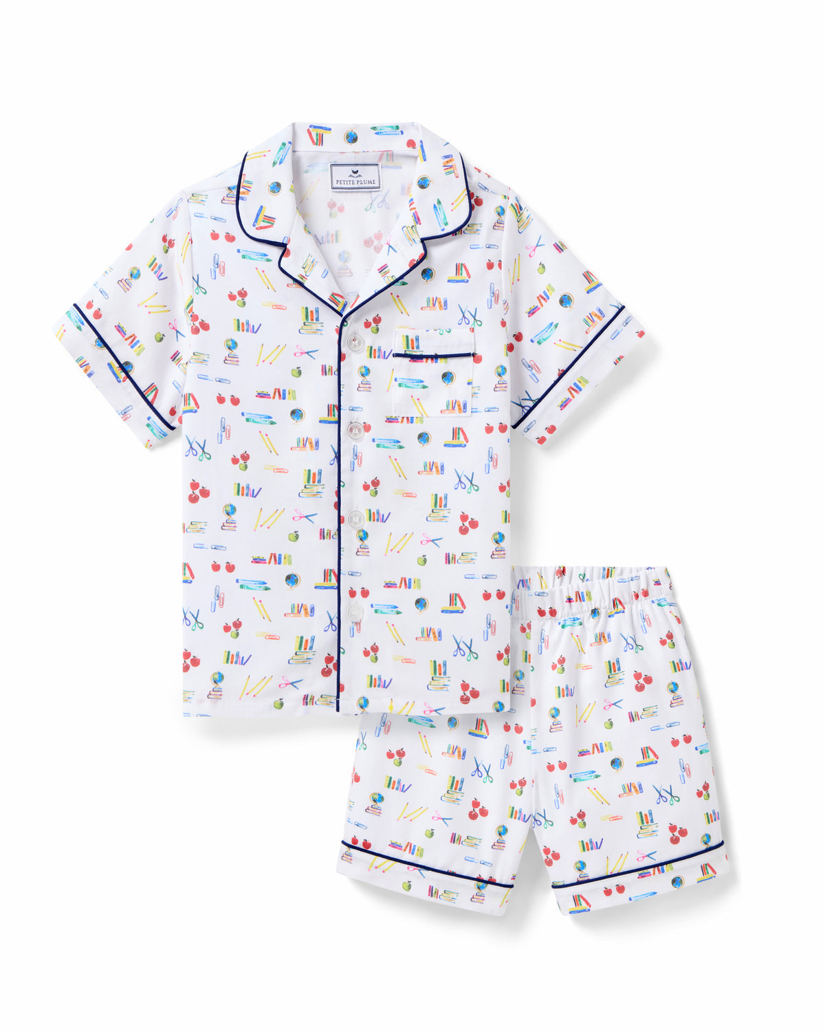Petite Plume Toddler Short Set Pajamas - Literary Lessons