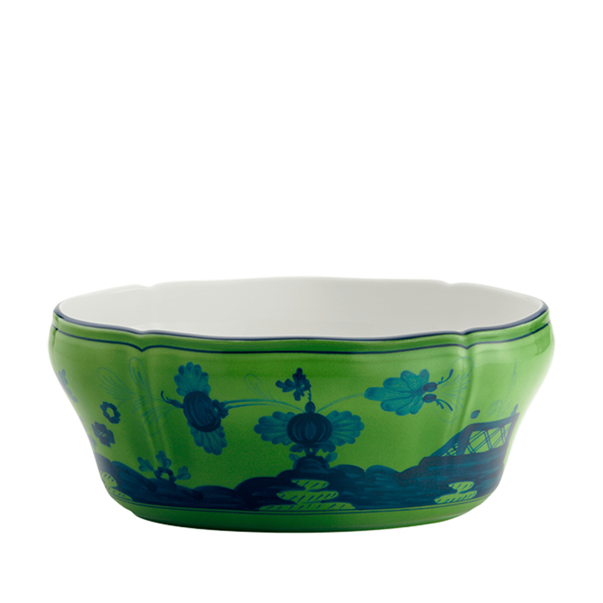 Ginori Oriente Italiano Oval Salad Bowl - Malachite