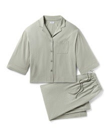 Petite Plume Olivia Wide Leg Pima Pajama Set - Sage (Brand new color)
