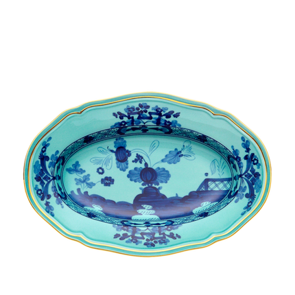 Ginori Oriente Italiano Oval Pickle Dish - Iris