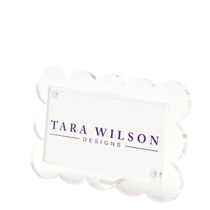 Tara Designs Acrylic Scalloped Place Card Holders (Set of 4)